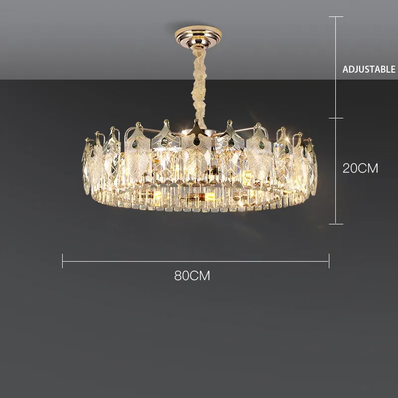 Quality luxury led crystal chandeliers lampen lustre for dinning foyer chandelier hanging crystal lamp