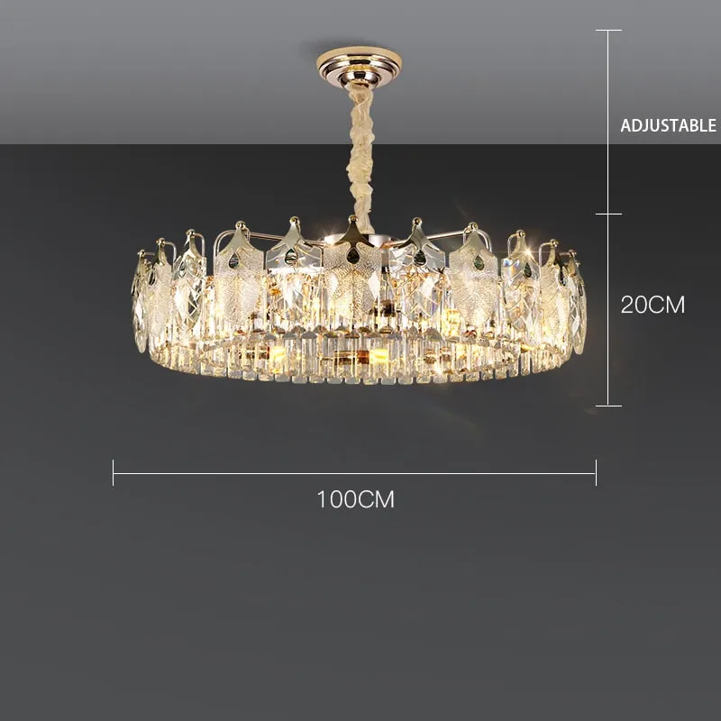 Quality luxury led crystal chandeliers lampen lustre for dinning foyer chandelier hanging crystal lamp