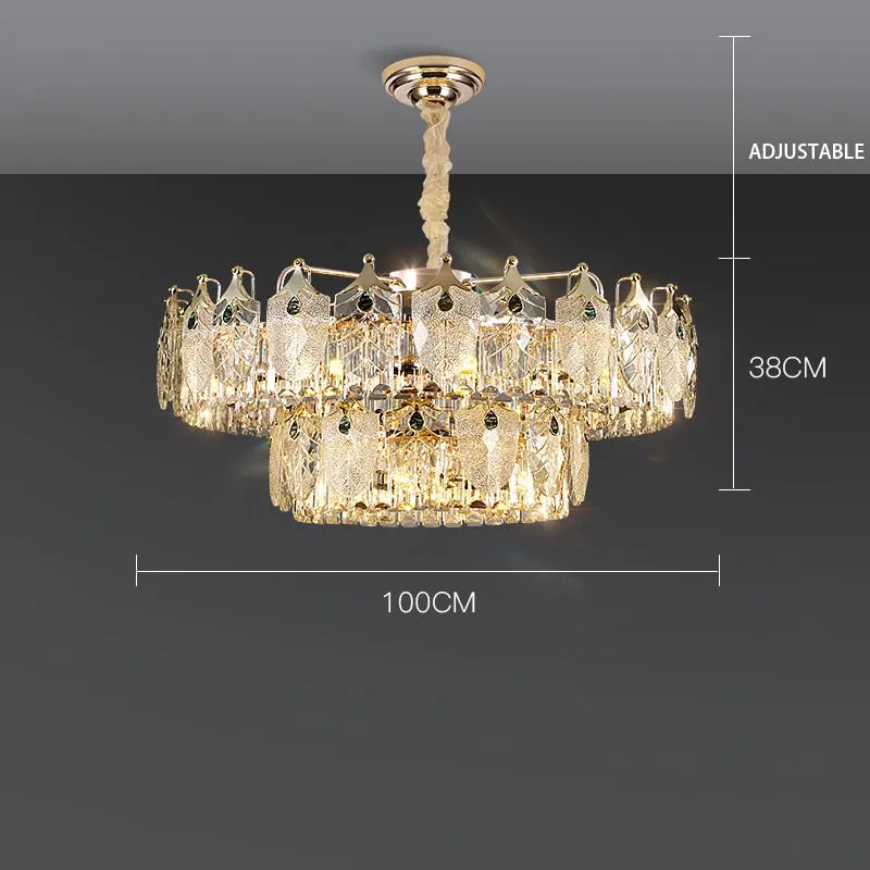 Quality luxury led crystal chandeliers lampen lustre for dinning foyer chandelier hanging crystal lamp