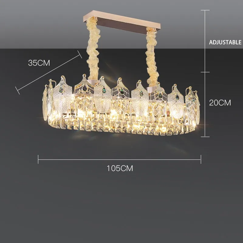 Quality luxury led crystal chandeliers lampen lustre for dinning foyer chandelier hanging crystal lamp