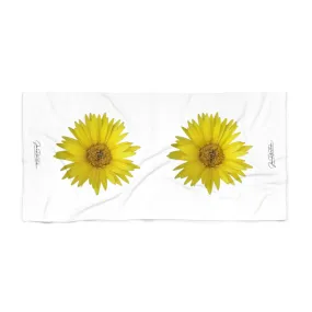 "Yellow Daisy Mum" Beach Towel