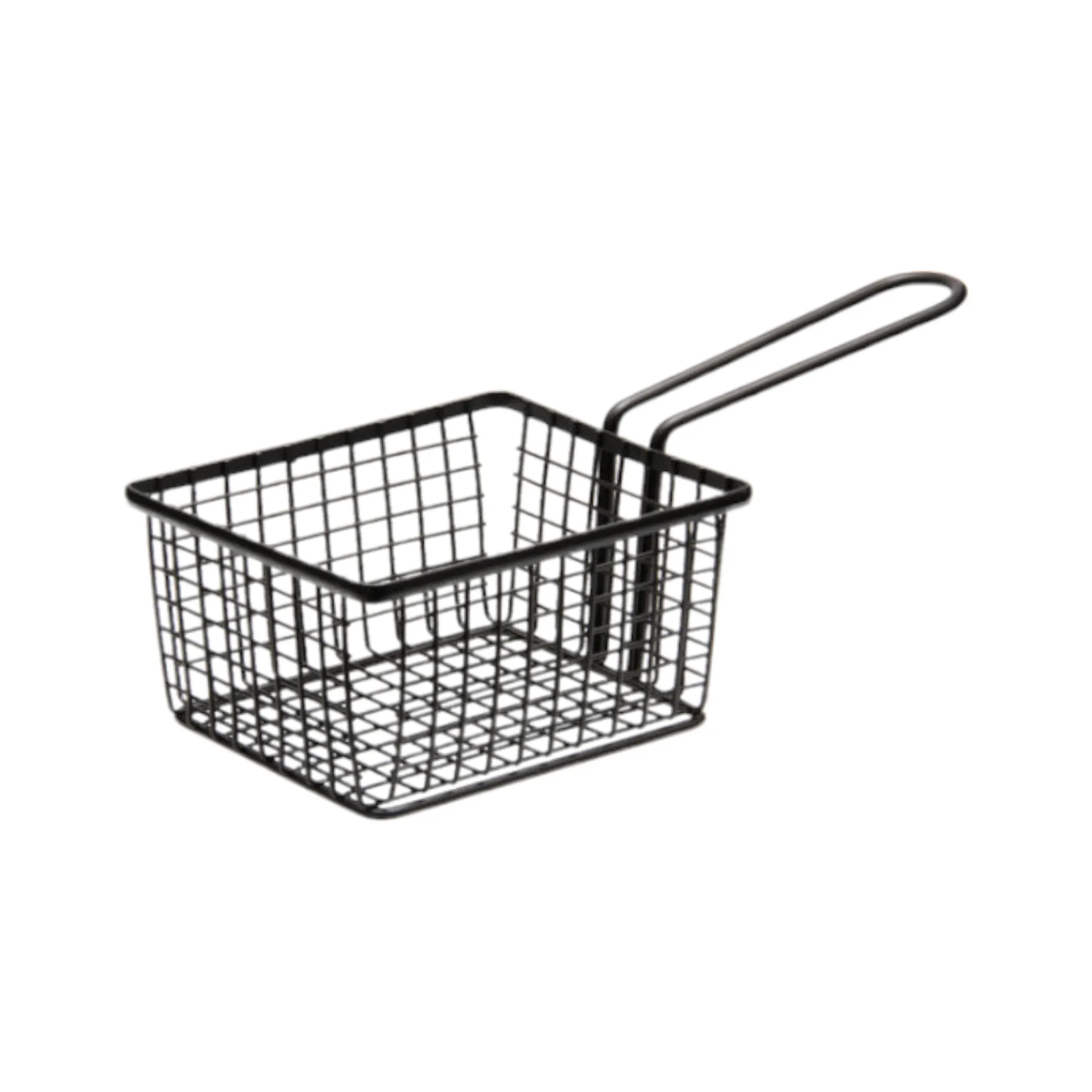 Regent Chip Fryer Serving Basket Rectangular Black 41608