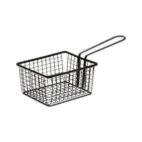 Regent Chip Fryer Serving Basket Rectangular Black 41608