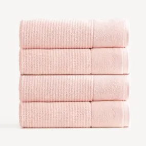 Renee Taylor Cambridge Textured 4 Piece Primrose Bath Towel Pack