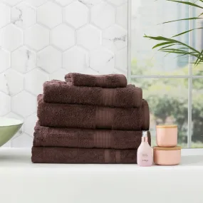 Renee Taylor Stella 5 Piece Cocoa Towel Pack