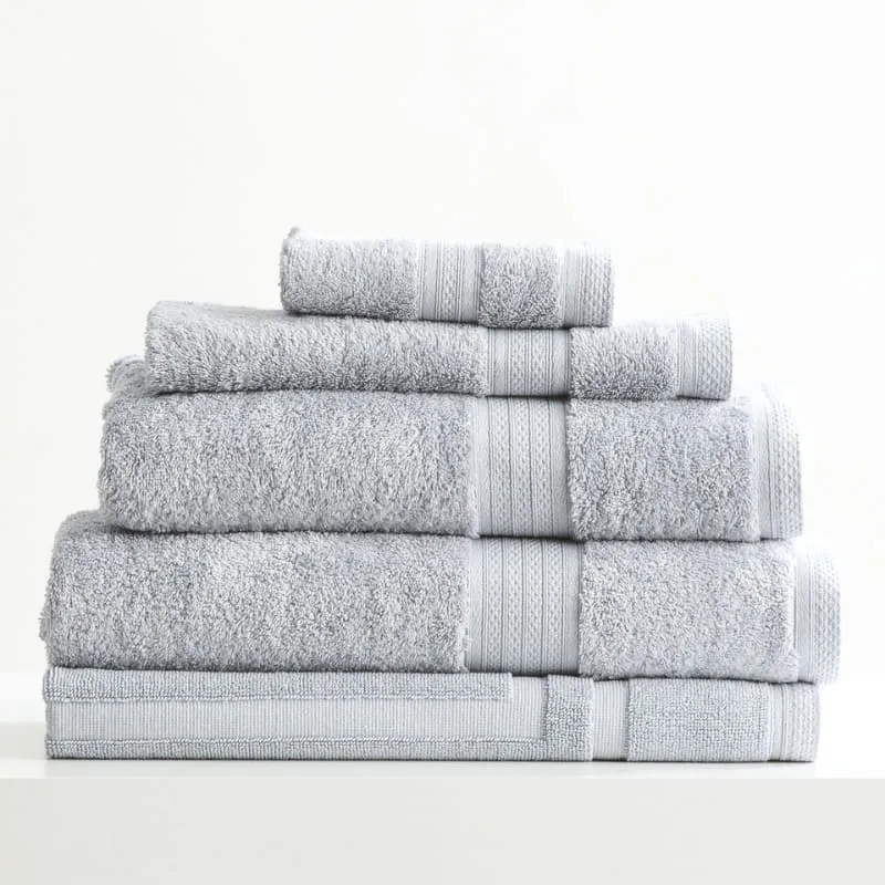 Renee Taylor Stella 5 Piece Silver Towel Pack