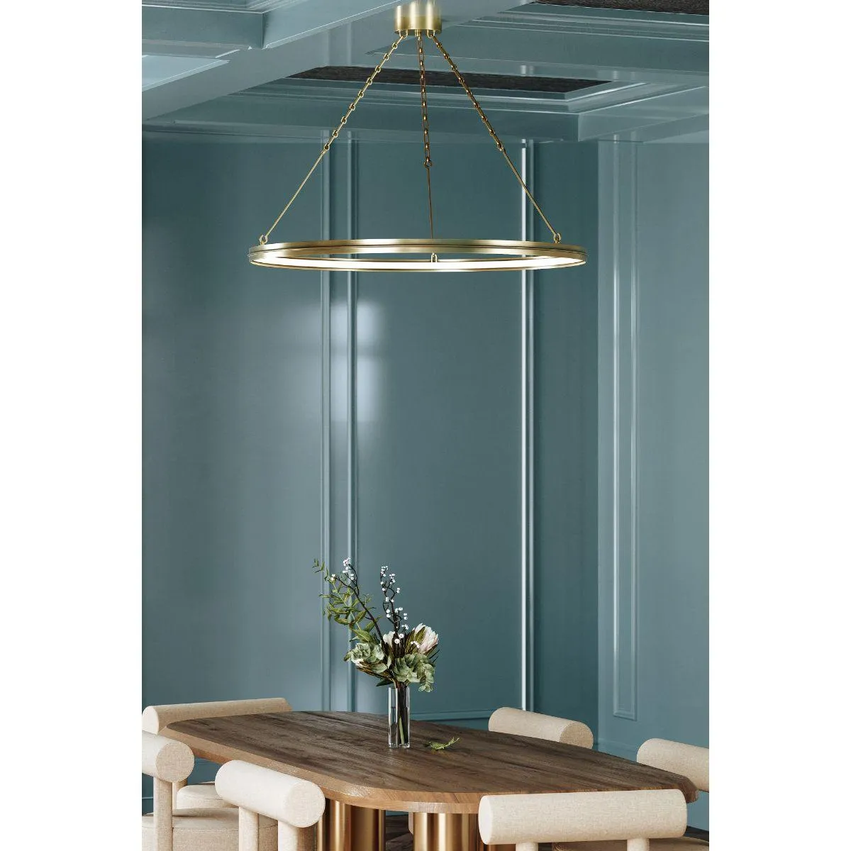 Rosendale 42 in. LED Chandelier Brass finish