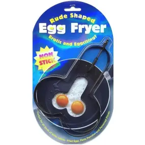 Rude Shaped Metal Black Egg Fryer