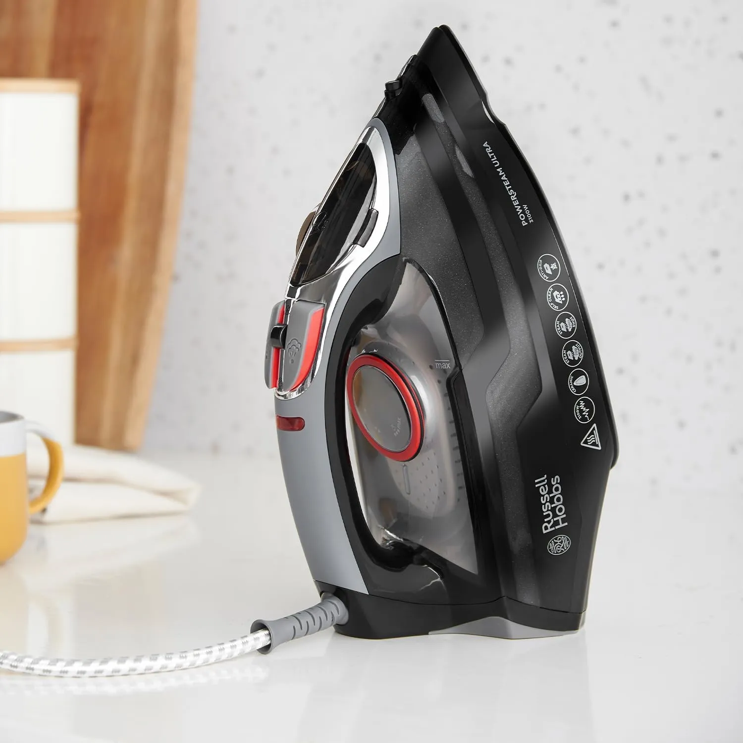 Russell Hobbs Powersteam Ultra 3100 W Vertical Steam Iron 20630 - Black & Grey