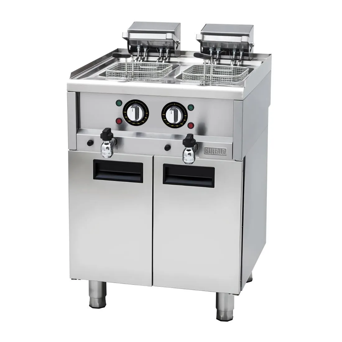 SA782 Buffalo 600 Series Freestanding Double Electric Fryer - 8Ltr   8Ltr