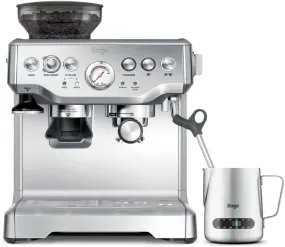 Sage Barista Express BES875BSS Espresso Machine - Bean to Cup Coffee Maker with Milk Frother, Stainless Steel