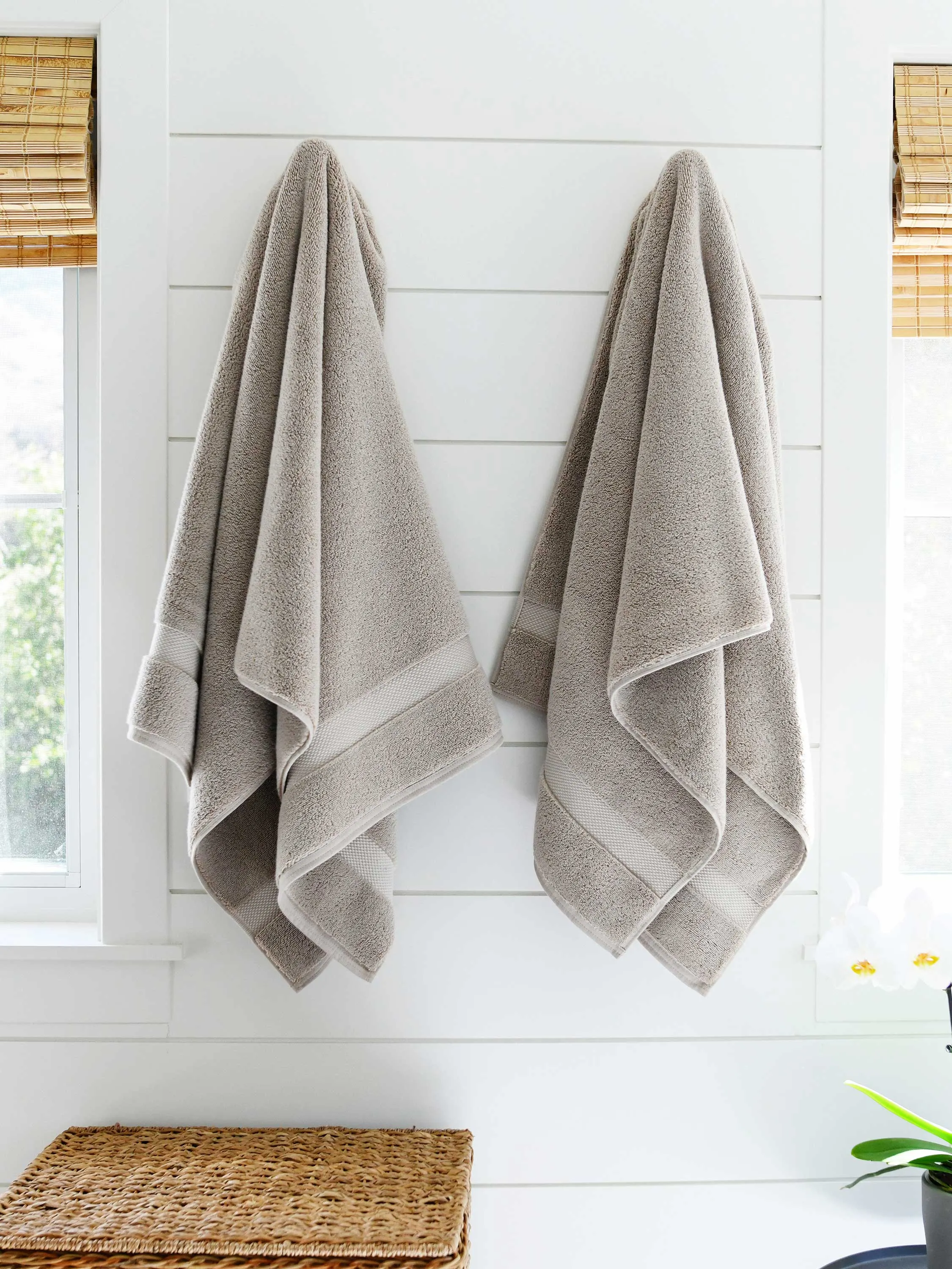 Sand Supima Cotton Bath Towels (Pair)