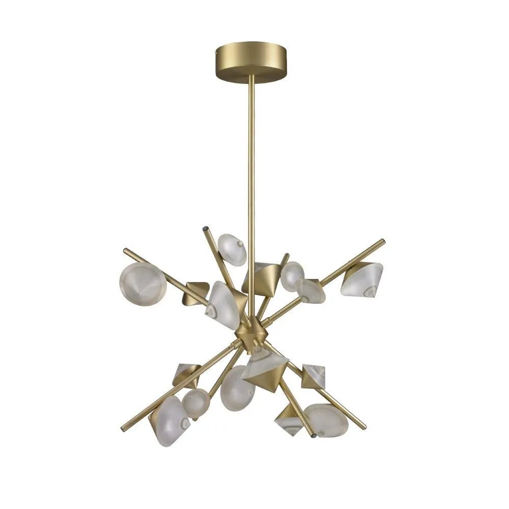 Scattered Star Golden Finish Chandelier (9113)