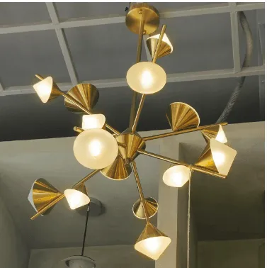 Scattered Star Golden Finish Chandelier (9113)