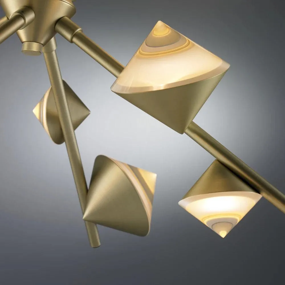 Scattered Star Golden Finish Chandelier (9113)