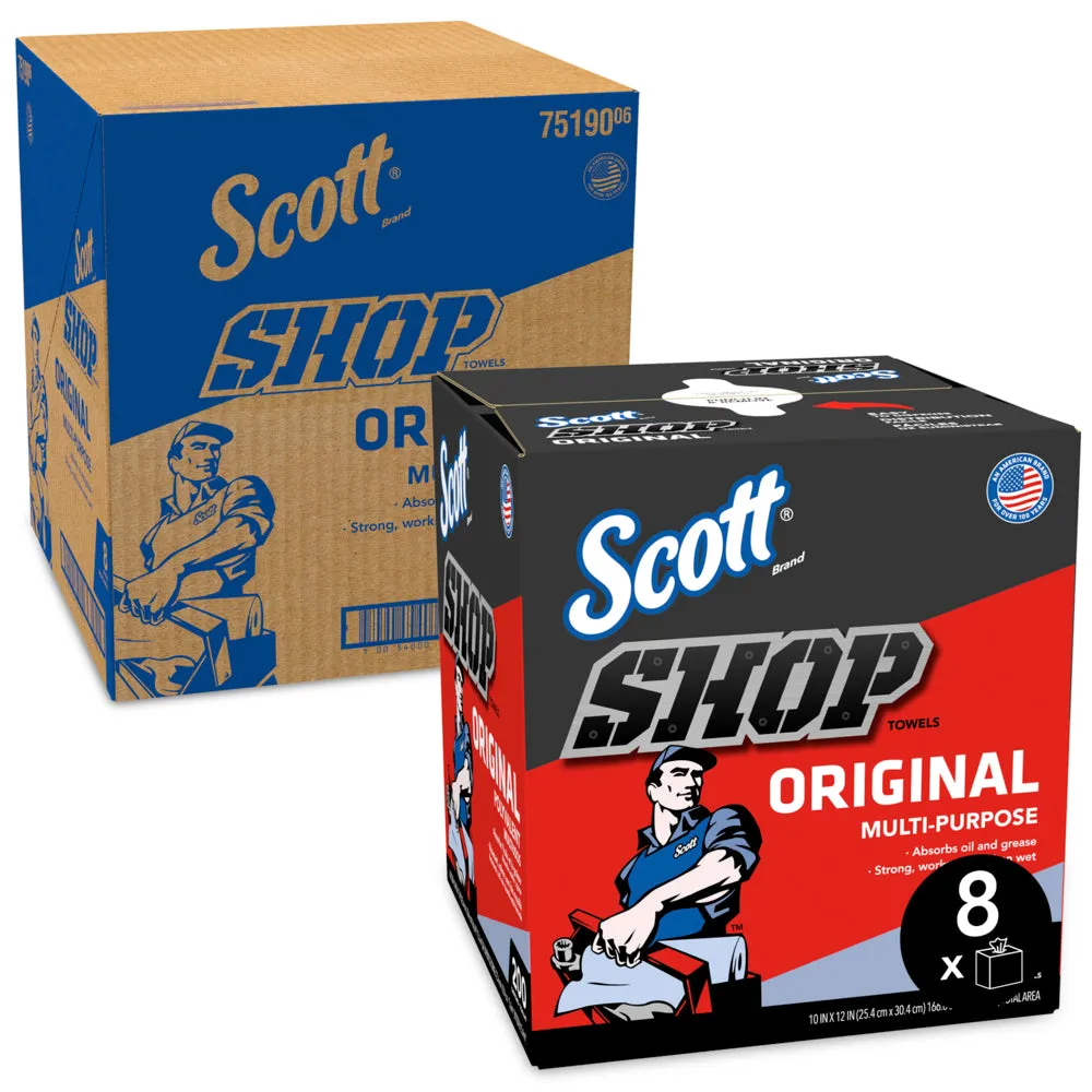 SCO 75190 Scott Original Shop Towels (200 bx)