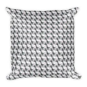 Skulls Retro Pattern by Robert Bowen Cushion