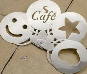 Stainless Steel Coffee Stencil 4-Set