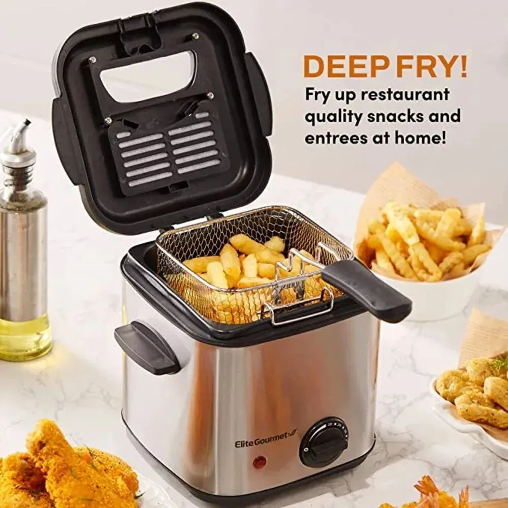 Stainless Steel Elite Gourmet 1.5 quart Deep Fryer