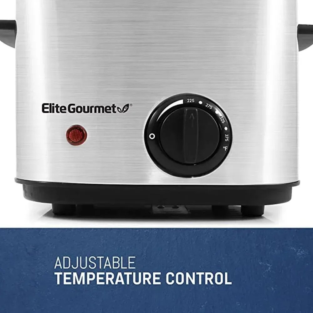 Stainless Steel Elite Gourmet 1.5 quart Deep Fryer