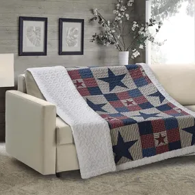 Star Cabin Gray Sherpa Throw