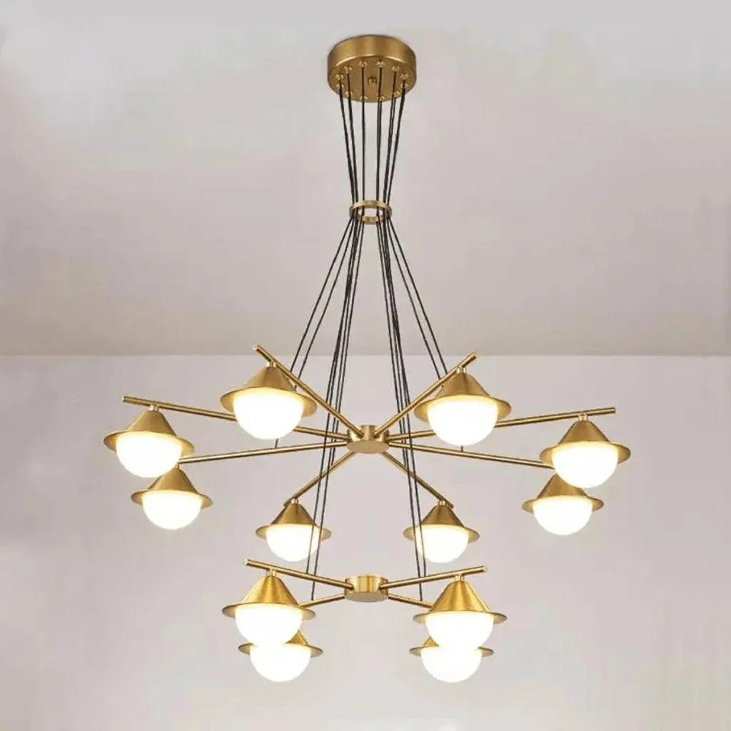 Stellar LED Light Double Height Chandelier (P0716-12A)