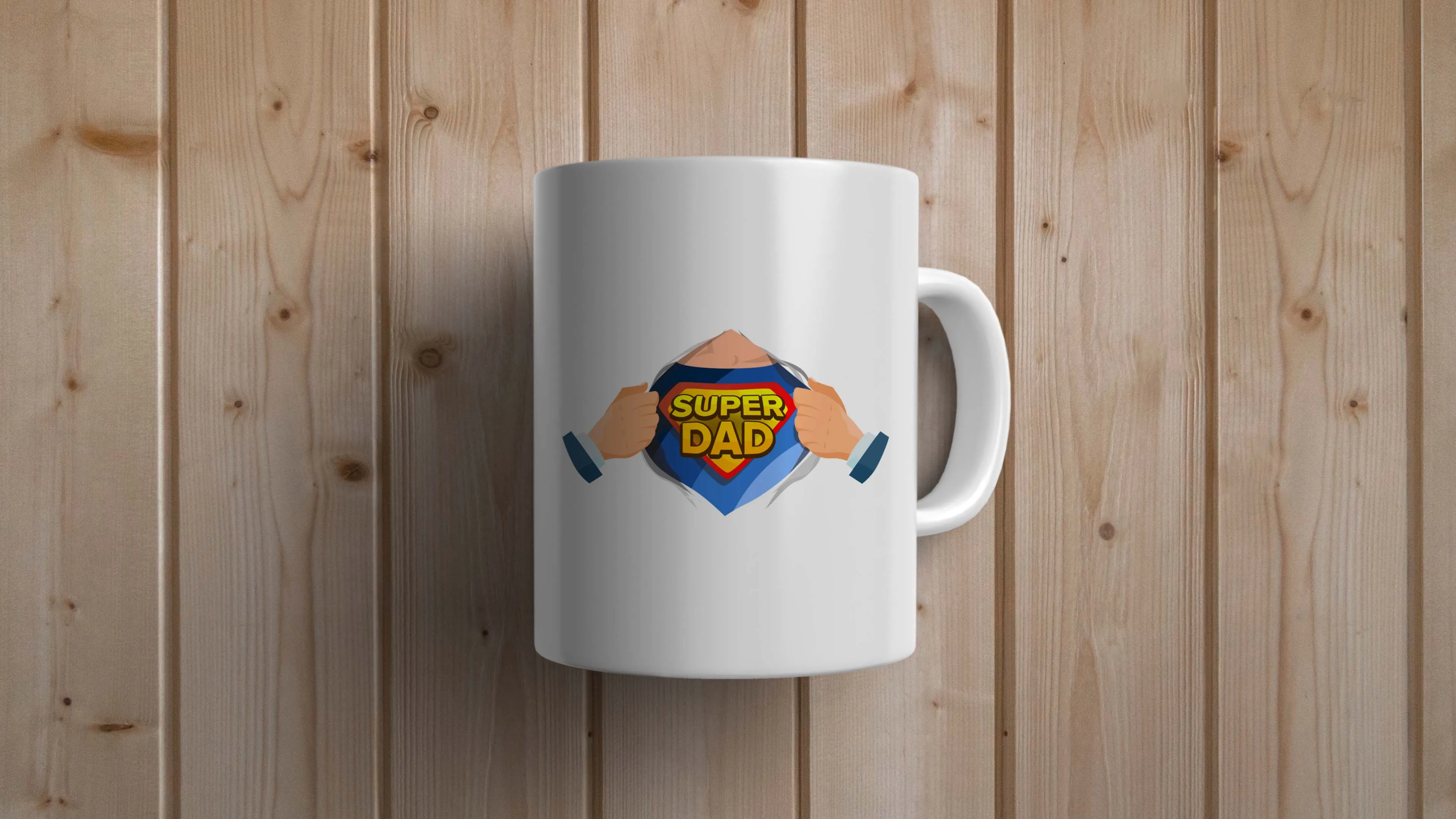 Super Dad Figure Design Mug