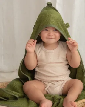 Susukoshi - Baby Hooded Towel - Moss