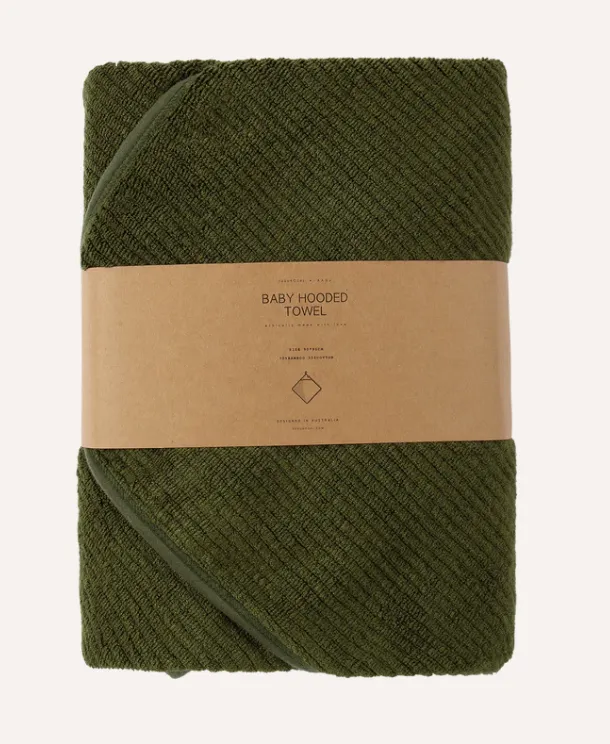 Susukoshi - Baby Hooded Towel - Moss