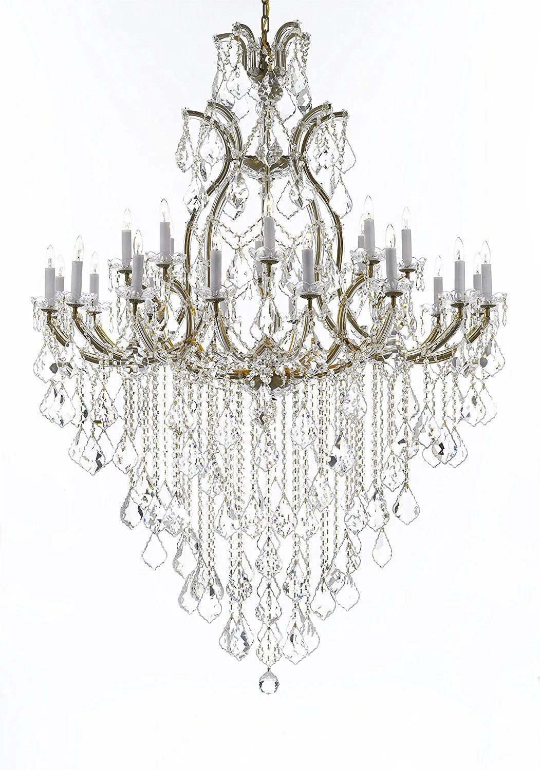 Swarovski Crystal Trimmed Chandelier Lighting Chandeliers H65" X W46" Great for the Foyer, Entry Way, Living Room, Family Room and More - A83-B12/52/2MT/24 1SW