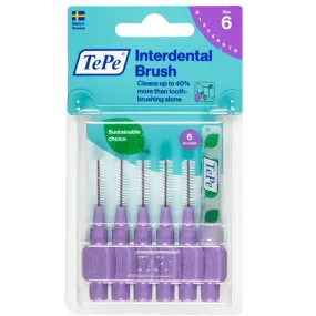 Tepe Interdental Brushes Purple 1.1mm Pack of 6