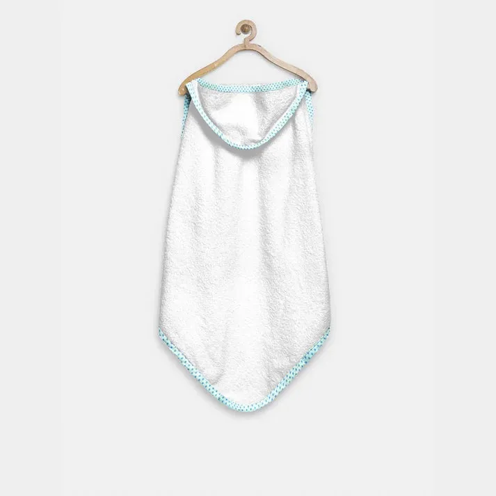 The Baby Atelier 100% Organic Blue on Blue Organic Organic Hooded Towel Set