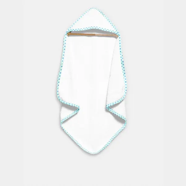 The Baby Atelier 100% Organic Blue on Blue Organic Organic Hooded Towel Set