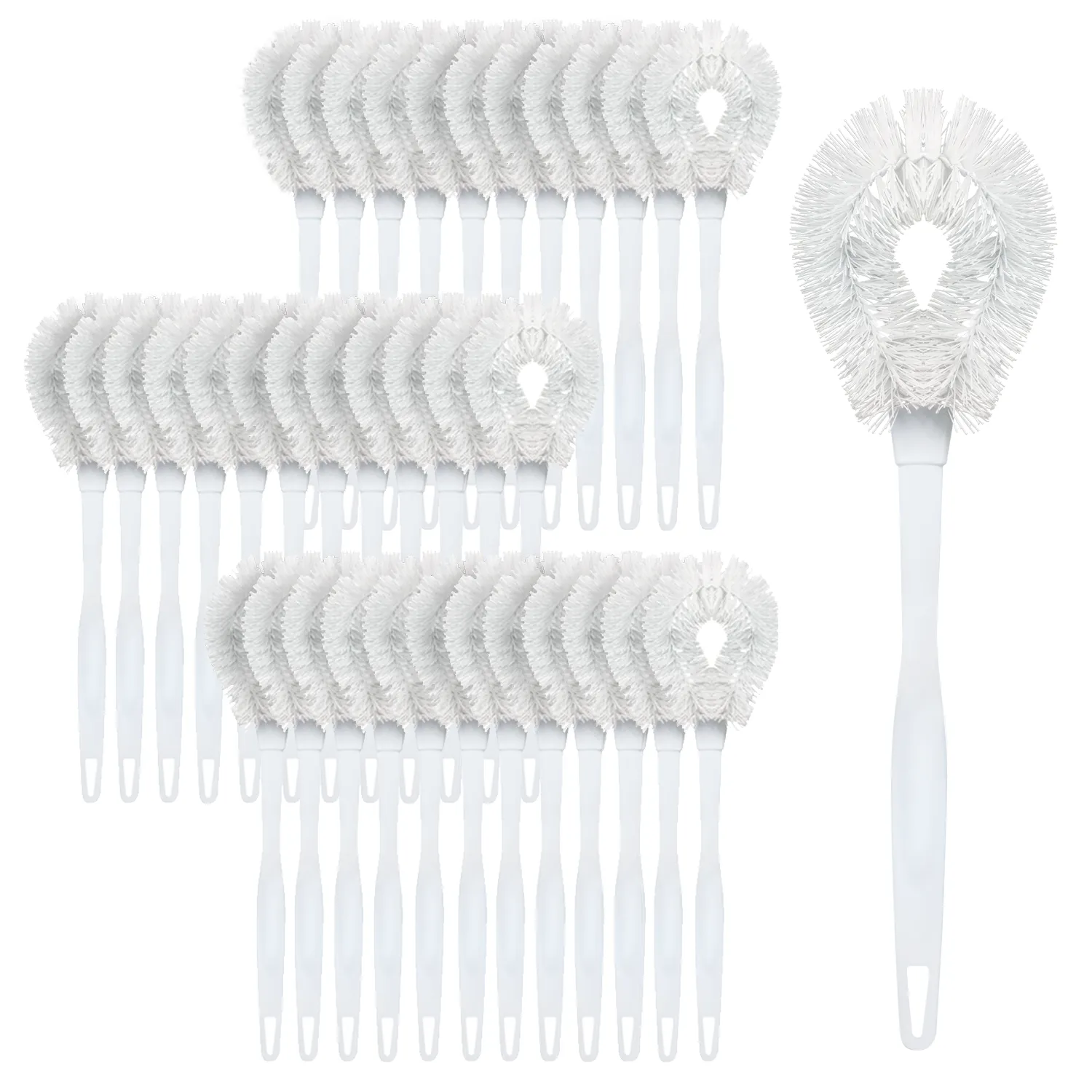 Toilet Bowl Brush, w/ Curved Head - 36 Pack