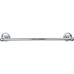 Top Knobs ED6PCE Edwardian Bath Towel Bar 18 Inch Single - Ribbon Bplate Polished Chrome