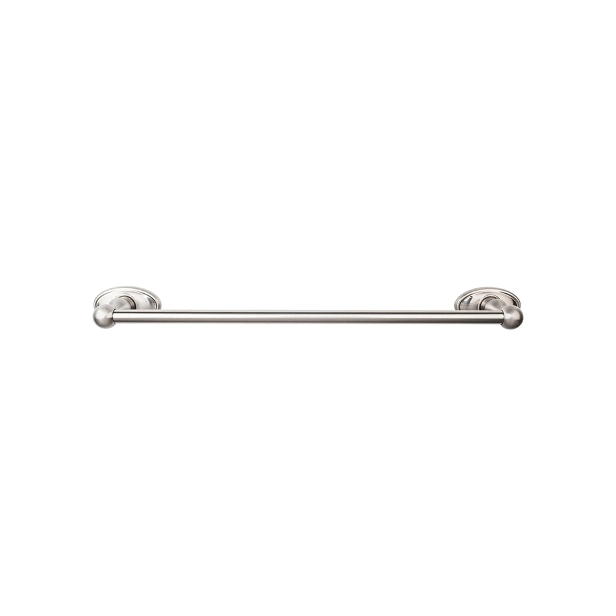 Top Knobs ED8BSNC Edwardian Bath Towel Bar 24 In. Single - Oval Backplate Brushed Satin Nickel