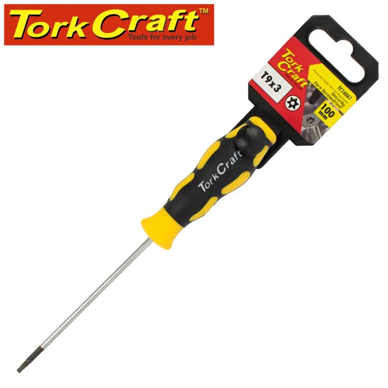 TORK CRAFT SCREWDRIVER TORX TAMPER PROOF T9 4X75MM TC16061