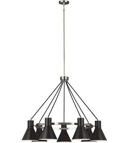 TOWNER 7LT CHANDELIER, BRUSHED NICKEL