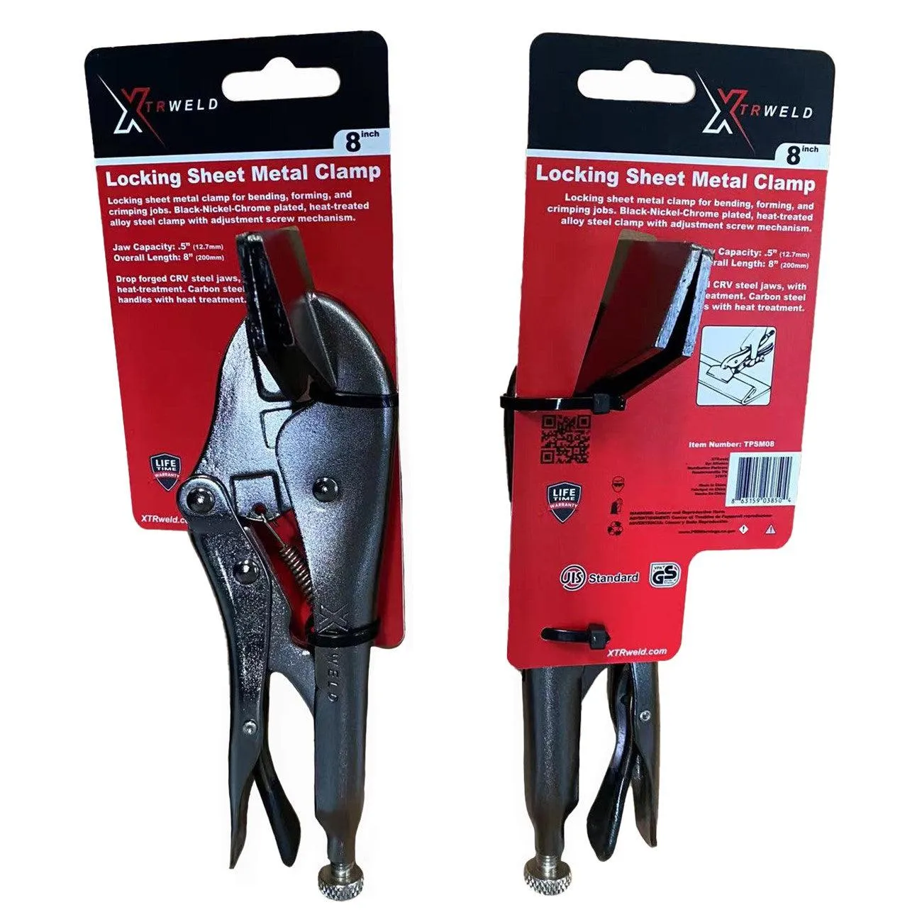 TPSM08 XTRweld 08 in Pliers, Sheet Metal, Steel Black Nickel Chrome