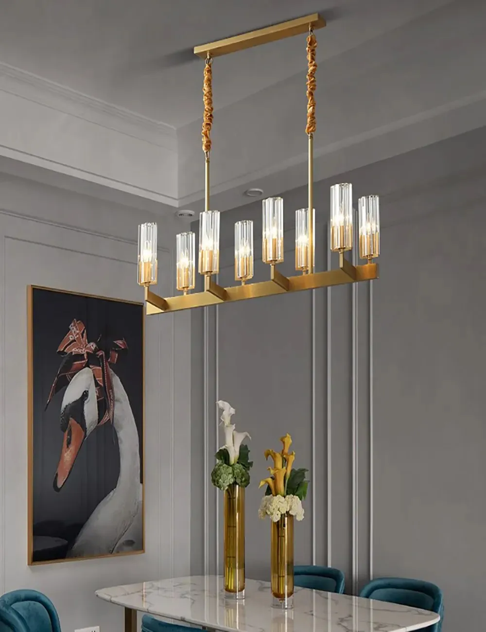 Trendy American Collection Black Warrior Crystal Chandelier Lighting