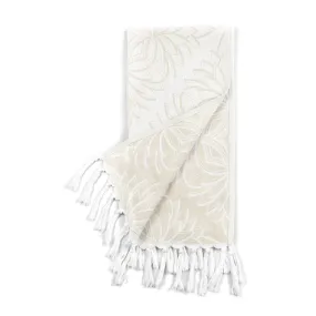 Turkish Cotton Hand Towel | Horona in Oat   White