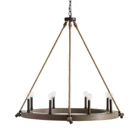 TYBEE 8 LIGHT RING CHANDELIER, NORDIC GREY