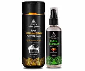 Urbangabru Hair Volumizing Powder Wax (10 GM)   Hair Serum (100 ML) - Hair Styling Combo Kit