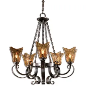 VETRAIO 5 LIGHT CHANDELIER