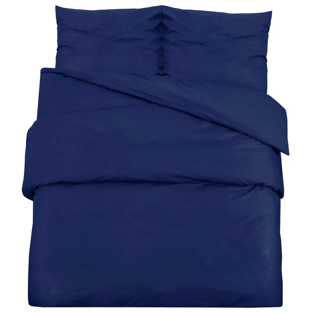 vidaXL Duvet Cover Set Navy Blue 135x200 cm Light-weight Microfiber