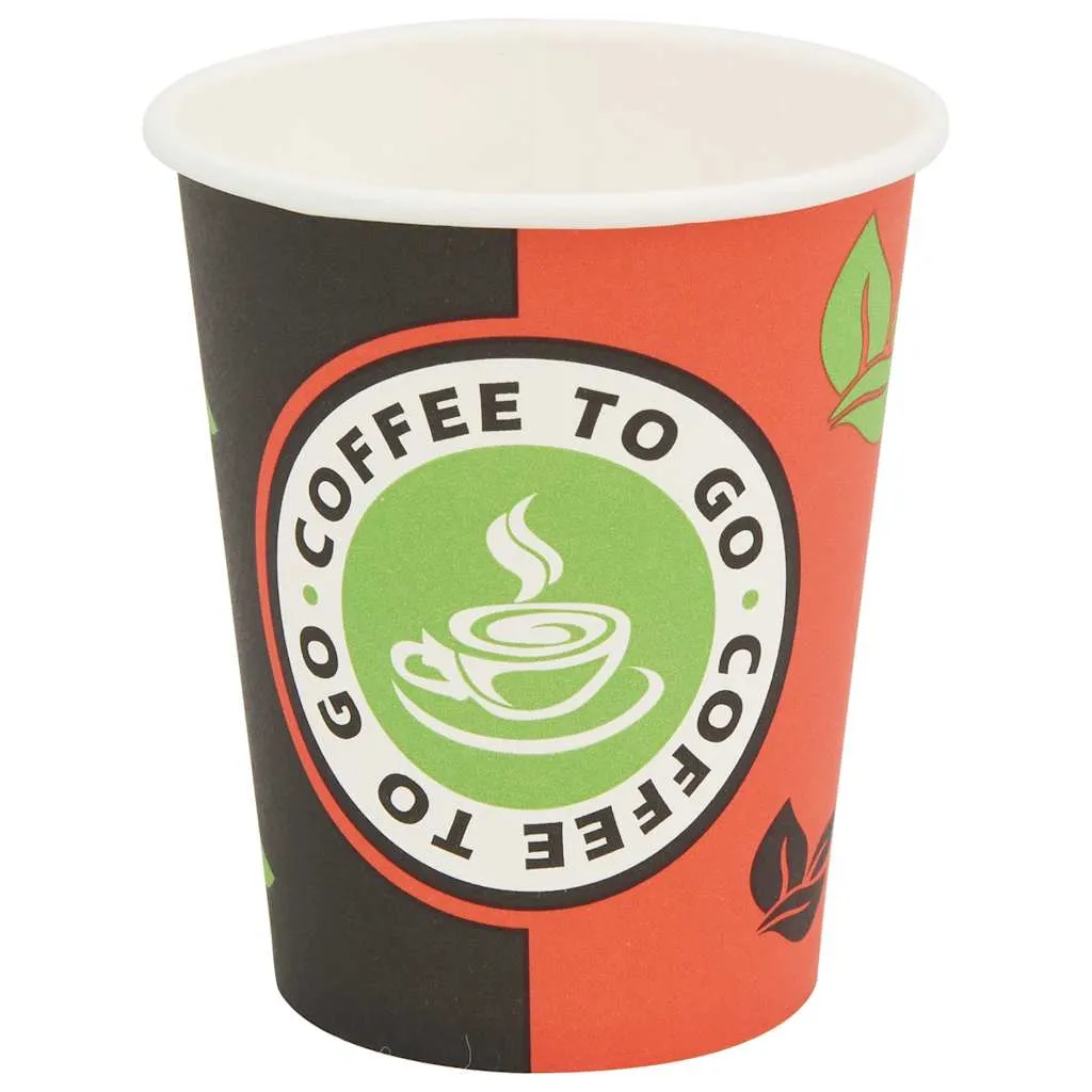 vidaXL Paper Coffee Cups with Lids 1000 pcs 8oz 240ml