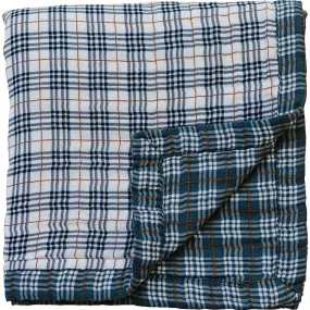 Vintage Plaid   Navy Plaid Muslin Quilt