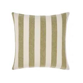 Vintage Stripe Pesto European Pillowcase by Linen House