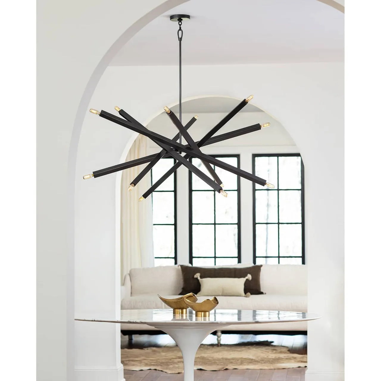 VIPER 12 LIGHT CHANDELIER, OIL RUBBED BRONZE