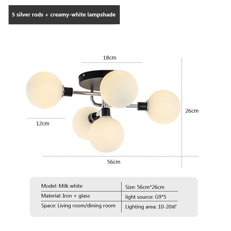 WAD Nordic round glass G9 LED Chandelier Lighting